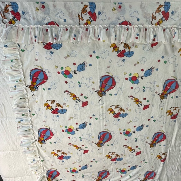 Vintage Other - Vintage Winnie the Pooh Priscilla Curtain Panels “The Blustery Day” 49”X62”